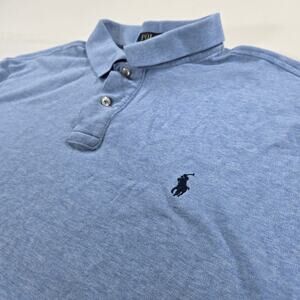 Polo Ralph Lauren Short Sleeve Blue Polo Shirt Men's Size 2XL‎